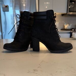 Timberland Black Heeled Boots